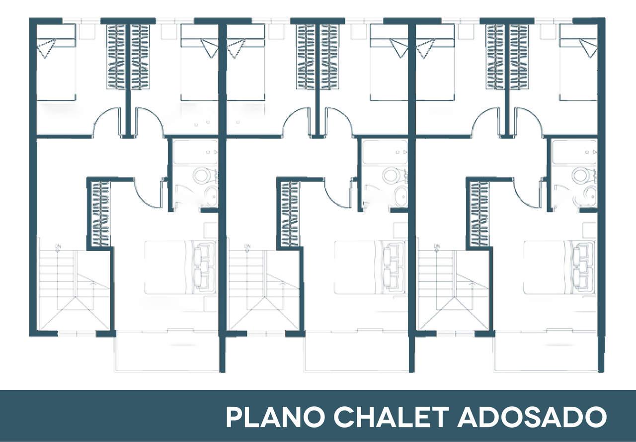 plano chalet adosado