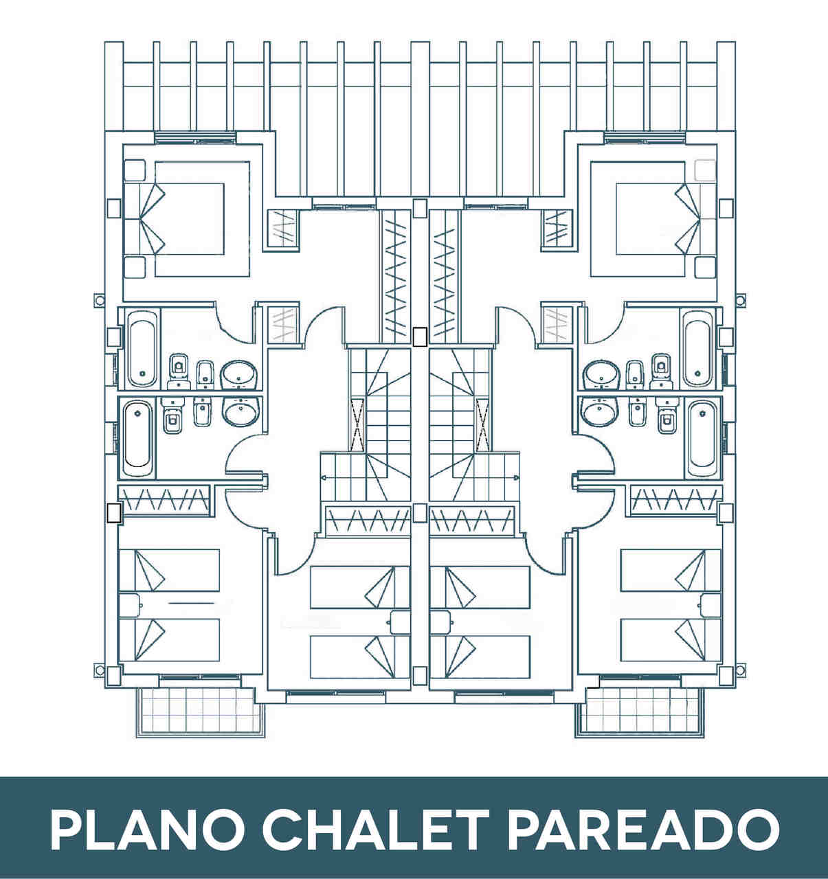 plano chalet pareado